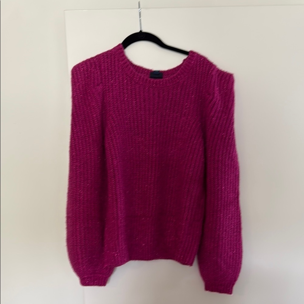 NWT Scoop Women's Soft Tinsel Sweater with Shoulder Detail Size M - Picture 3 of 6